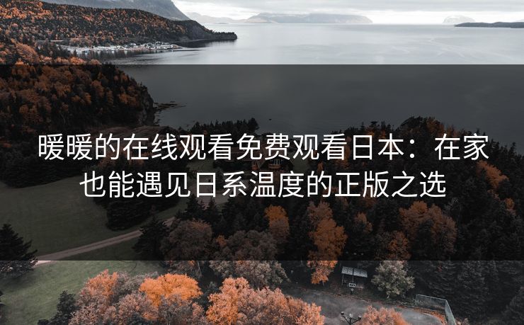 暖暖的在线观看免费观看日本：在家也能遇见日系温度的正版之选