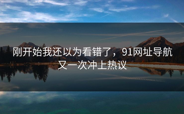 刚开始我还以为看错了，91网址导航又一次冲上热议